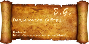 Damjanovics György névjegykártya