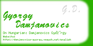 gyorgy damjanovics business card